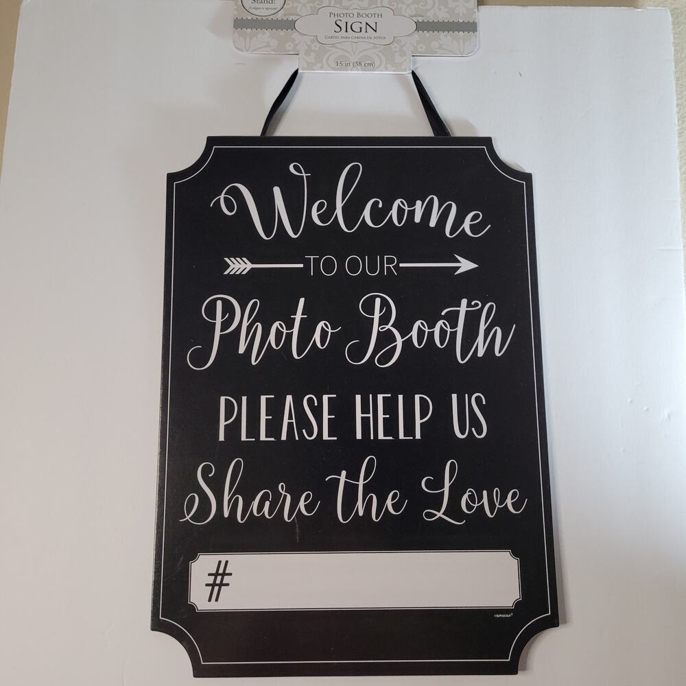 Photo Booth Sign and Props Set